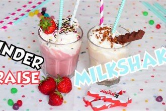 milkshake recette fraise facile rapide kinder