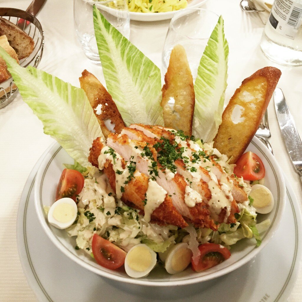 restaurant montmatre meilleur la mascotte brasserie paris avis test salade ceasar